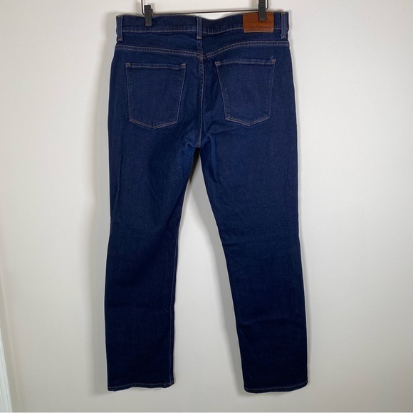 Mott & Bow Men's Straight Leg Dark Wash Denim Blue Jeans Basic Essential 33X32 - Picture 4 of 5